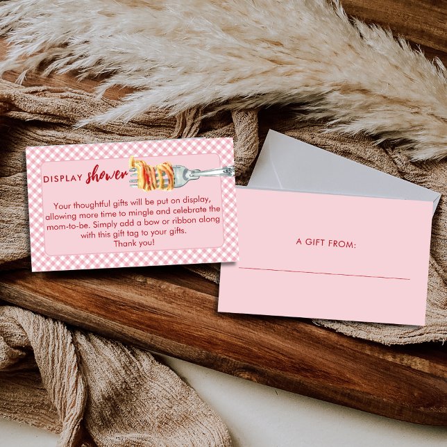 Carte D'accompagnement Little Meatball Display Shower Pink Baby Shower (Créateur téléchargé)