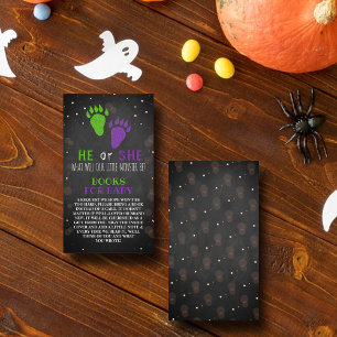 Carte D'accompagnement Little Monster Halloween Genre Revela Party Livre
