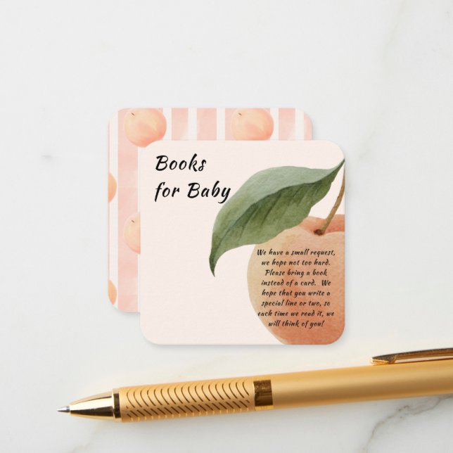 Carte D'accompagnement Little Peach Books for Baby Enclosure Card (Devant/Arrière en situation)