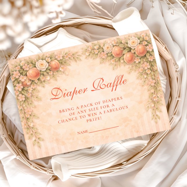 Carte D'accompagnement Little Peach on the Way Diapper Raffle (Créateur téléchargé)