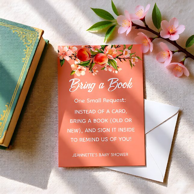 Carte D'accompagnement Little Peach Orchard Baby Shower (Créateur téléchargé)