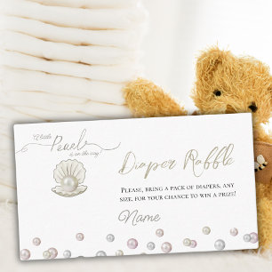 Carte D'accompagnement Little Pearl Under the Sea Baby shower Diaper Jeu