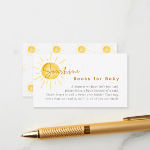 Carte D'accompagnement Little Ray of Sunshine Baby shower Livres pour béb