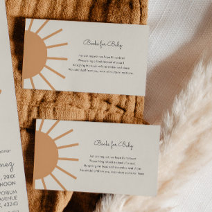 Carte D'accompagnement Little Ray of Sunshine Boho Books for Baby Enclosu