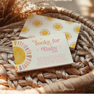 Carte D'accompagnement Little Ray of Sunshine Boho Retro Livres pour bébé