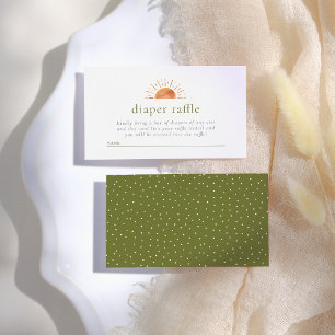 Carte D'accompagnement Little Ray of Sunshine Diaper Baby shower de raffl