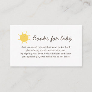 Carte D'accompagnement Little Sunshine Livres Pour Baby Book Demande Card
