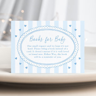 Carte D'accompagnement Little Sweetheart Blue Bow Livres pour Bébé