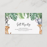 Little Wild One Safari Baby shower Cadeau Registre