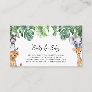 Carte D'accompagnement Little Wild One Safari Baby showers Livres Pour Bé