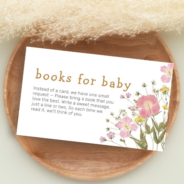 Carte D'accompagnement Little Wildflower Boho Baby Shower Books for Baby (Little Wildflower Baby Shower Books for Baby)