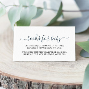 Carte D'accompagnement Livre Baby shower simple pour bébé