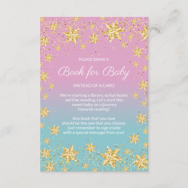 Carte D'accompagnement Livre Baby shower Twinkle Little Star pour Baby Ca (Devant)