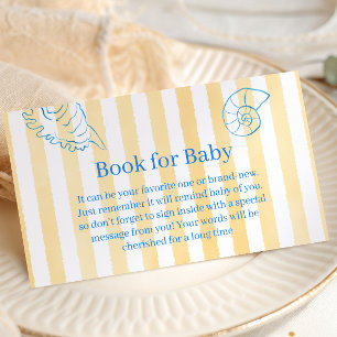 Carte D'accompagnement Livre Bientôt Mer Jaune Côtière Pour Baby Shower