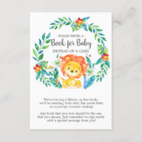 Livre de Baby shower de Lion Jungle pour Baby Card