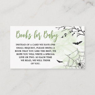 Carte D'accompagnement Livre de Baby shower de sorcière pour bébé vert br