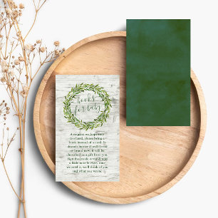 Carte D'accompagnement Livre de Baby shower de verdure de Laurel à la mod