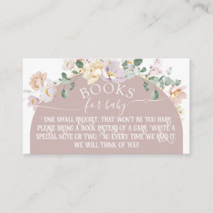 Carte D'accompagnement livre de Baby Shower fille florale de printemps de