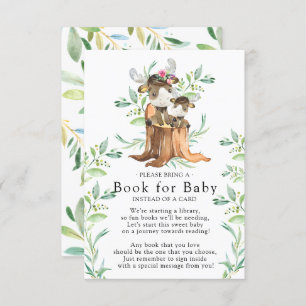 Carte D'accompagnement Livre de Baby shower Maman & Baby Moose pour Baby 