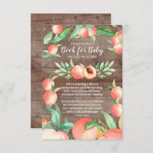 Carte D'accompagnement Livre de Baby shower Sweet Little Peach pour Baby