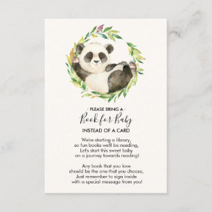 Carte D'accompagnement Livre de Baby shower Sweet Panda pour Baby Card