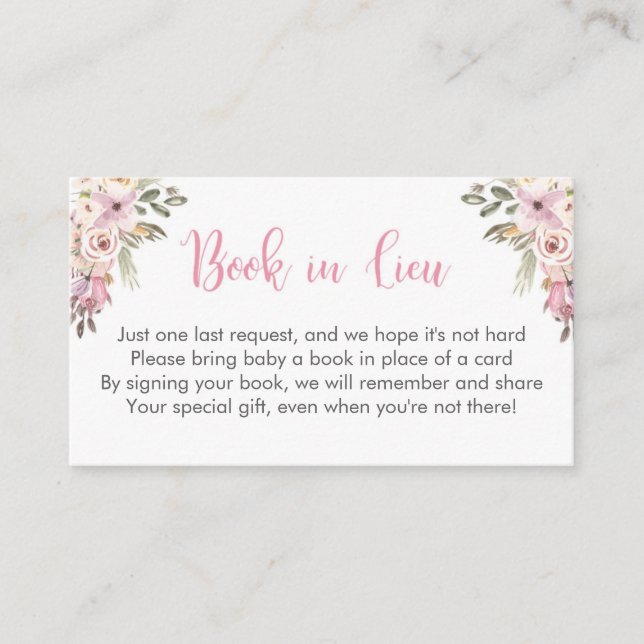 Carte D'accompagnement livre de baby showers en bois (Devant)