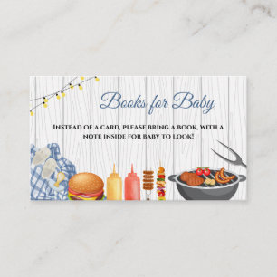 Carte D'accompagnement Livre de BBQ Baby Shower pour Bébé