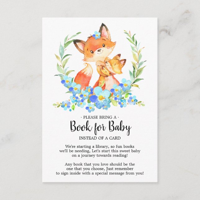Carte D'accompagnement Livre de douche Maman & Baby Fox pour Baby Card (Devant)