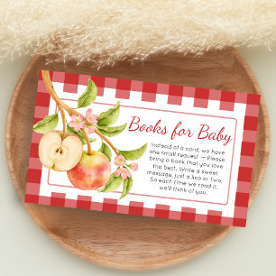Carte D'accompagnement Livre de Gingham Apple of Our Eye pour la Baby Sho