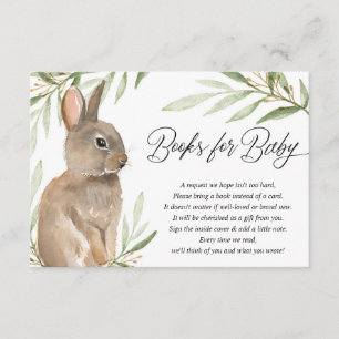 Carte D'accompagnement Livre de lapin de Pâques neutre par genre au lieu 