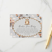 livre de Woodland Owl Brun Chevron aquarelle