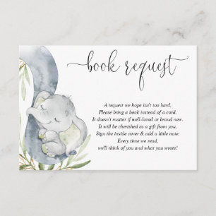 Carte D'accompagnement Livre d'éléphant neutre pour les femmes au lieu de