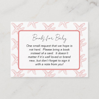 Carte D'accompagnement Livre Demande pour la Baby Shower Bientôt à la Mer