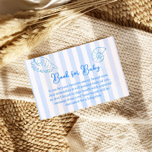 Carte D'accompagnement Livre Garçon Bleu Côté Mer à Bientôt Pour Baby Sho
