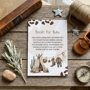 Carte D'accompagnement Livre pour bébé cow-boy élégant rustique Baby Show