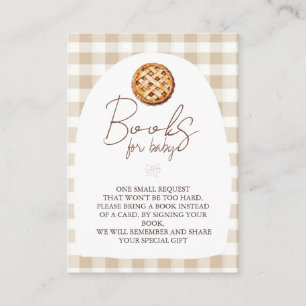 Carte D'accompagnement Livres à Baby shower à tarte pour bébé