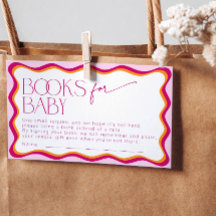 Livres à bordure ondulée rose rétro pour Baby Show