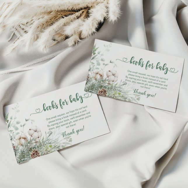 Carte D'accompagnement Livres à feuillage persistant d'hiver de Noël pour (Créateur téléchargé)