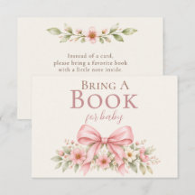 Livres à l'arc rose pour Baby Shower