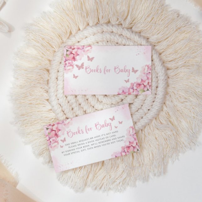 Carte D'accompagnement Livres À Papillon Aquarelle Cute Pour Baby shower (Créateur téléchargé)