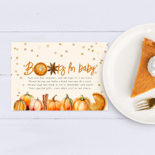 Carte D'accompagnement Livres à tarte citrouille pour demande de carnet d