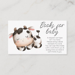 Carte D'accompagnement Livres à thème pour vache pour baby shower bébé