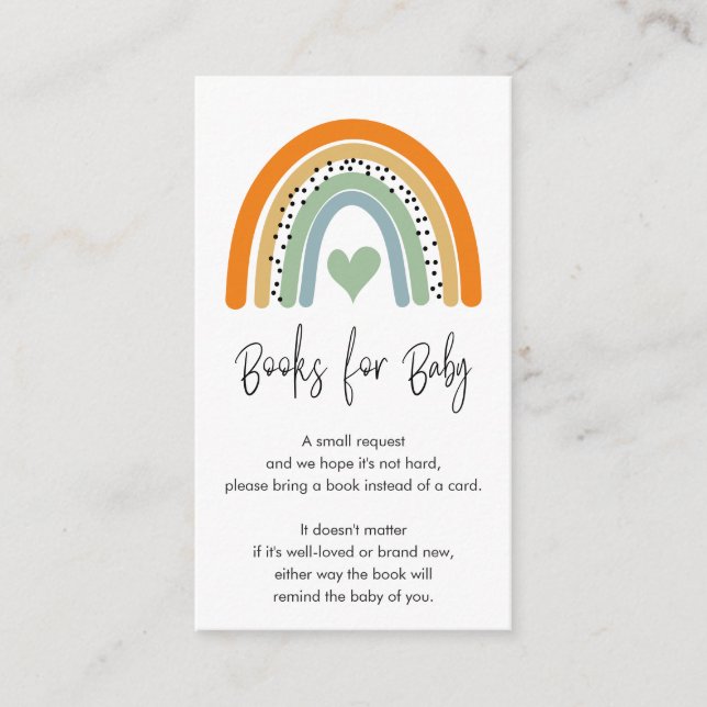 Carte D'accompagnement Livres Abstraits Rainbow Baby Boy pour bébé (Devant)