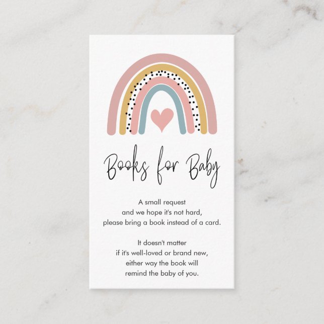 Carte D'accompagnement Livres Abstraits Rainbow Gender Neutral pour bébé (Devant)