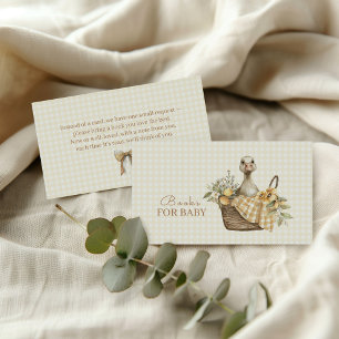 Carte D'accompagnement Livres aquarelle citron de la oie ridicule pour bé