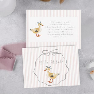 Carte D'accompagnement Livres Aquarelle Petit Canard des Bois pour Bébé