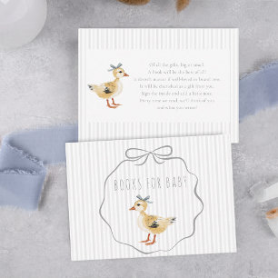 Carte D'accompagnement Livres Aquarelle Petits Canards des Bois pour Bébé
