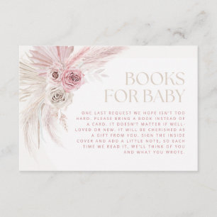 Carte D'accompagnement Livres Arch Boho Rose Soft Pour Bébé
