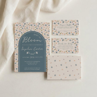 Carte D'accompagnement Livres Baby in Bloom pour bébé Fleurie Baby Shower