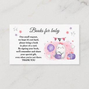 Carte D'accompagnement Livres Baby shower Rose Halloween Pour Baby Card